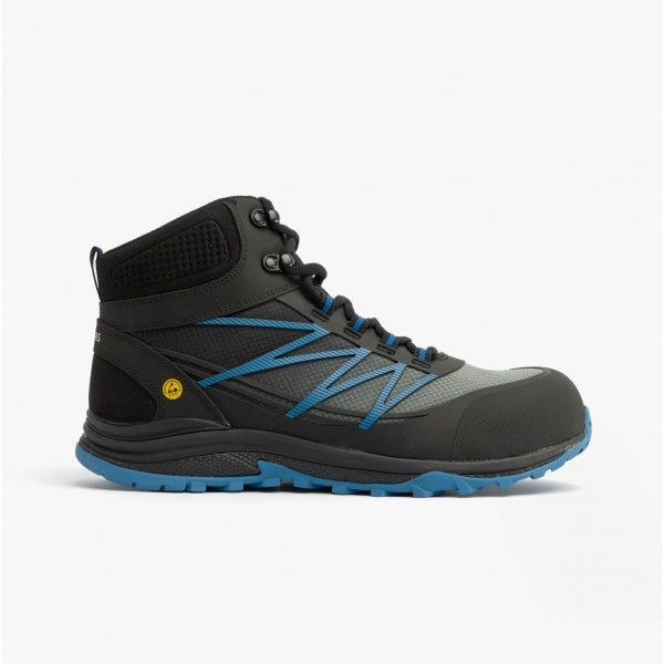 PUXAL Mens Safety Boots Black Blue