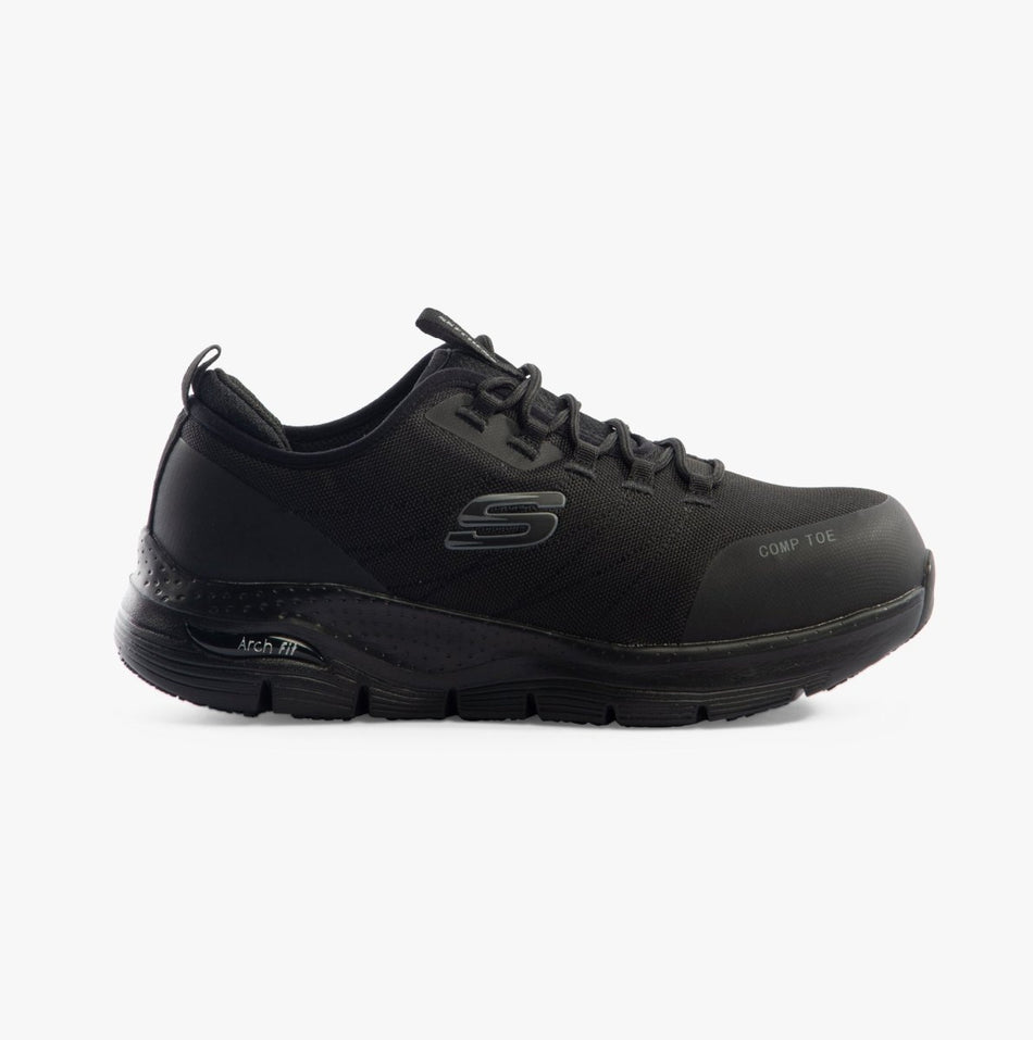 Skechers Work 108075EC/BBK ARCH FIT - EBINAL SR Womens Trainers Black 108075EC/BBK - 36 | STB.co.uk