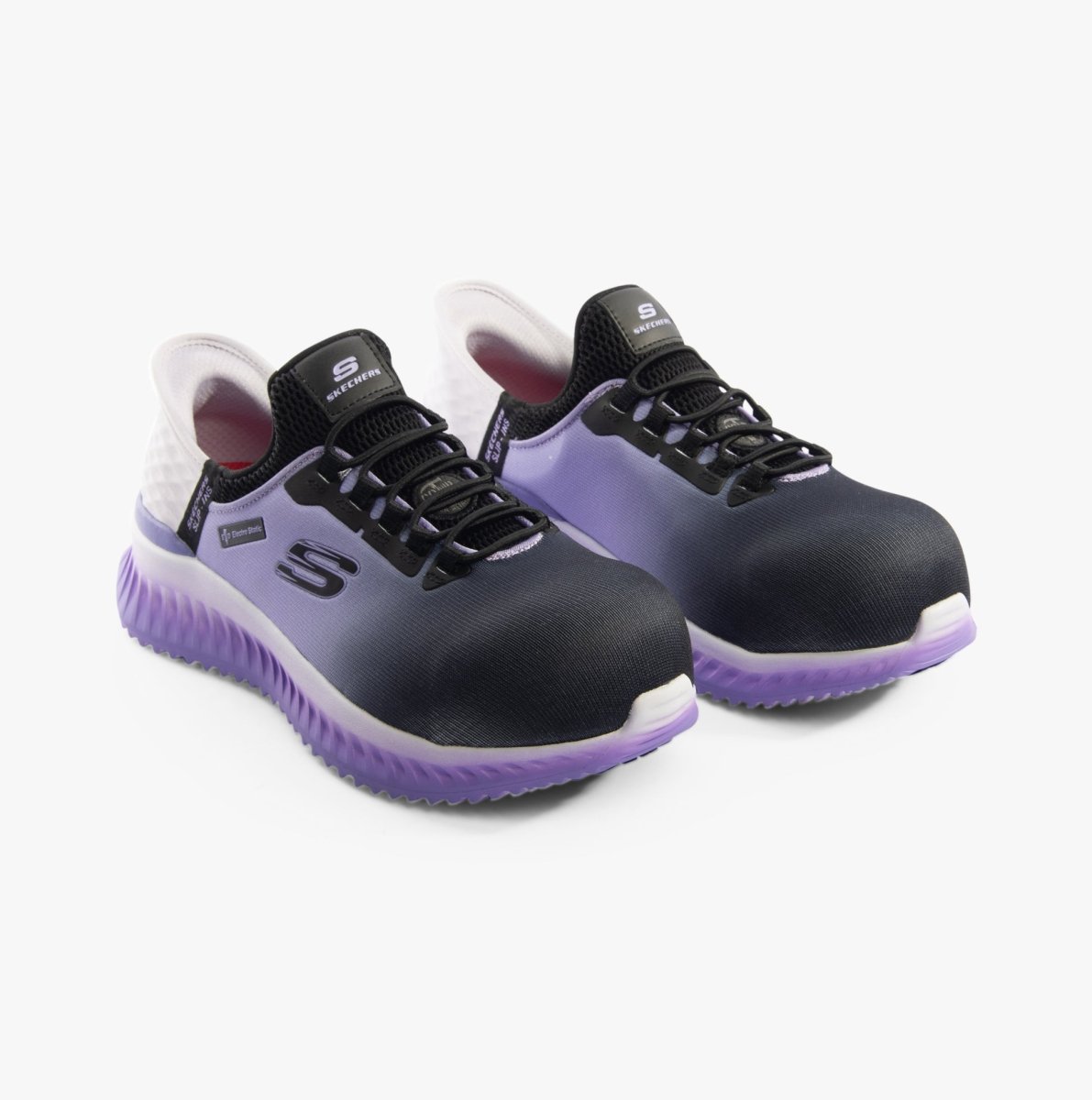 Skechers Work 108152EC/BKPR TILIDO - OMBRAY Womens Trainers Black/Purple 108152EC/BKPR - 37 | STB.co.uk