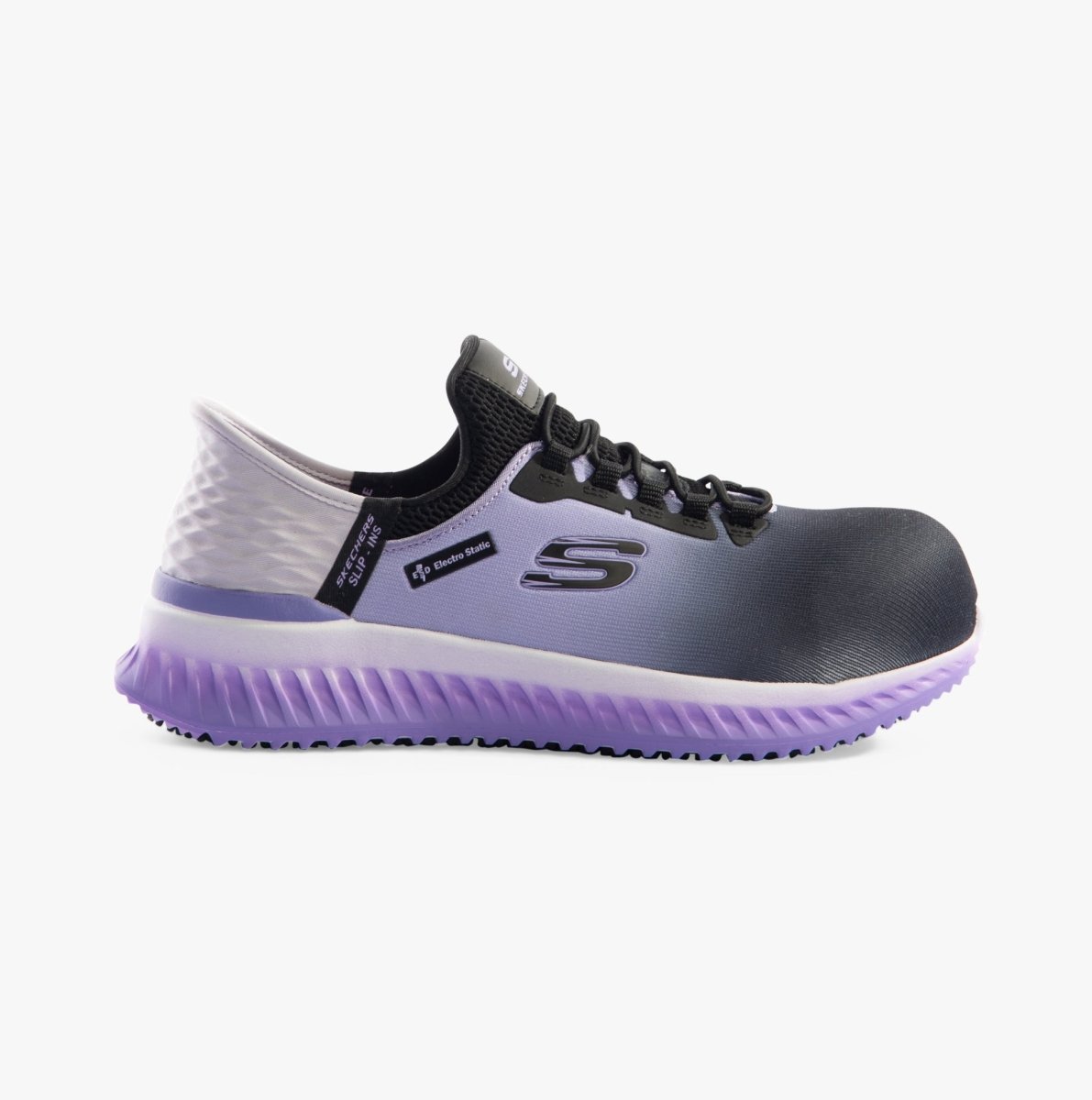 Skechers Work 108152EC/BKPR TILIDO - OMBRAY Womens Trainers Black/Purple 108152EC/BKPR - 37 | STB.co.uk