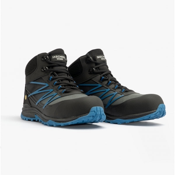 PUXAL Mens Safety Boots Black Blue