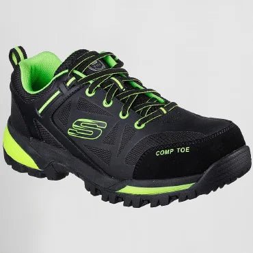 Skechers Work 200188EC/BKLM GATLON Mens Trainers Black/Lime 200188EC/BKLM - 39.5 | STB.co.uk