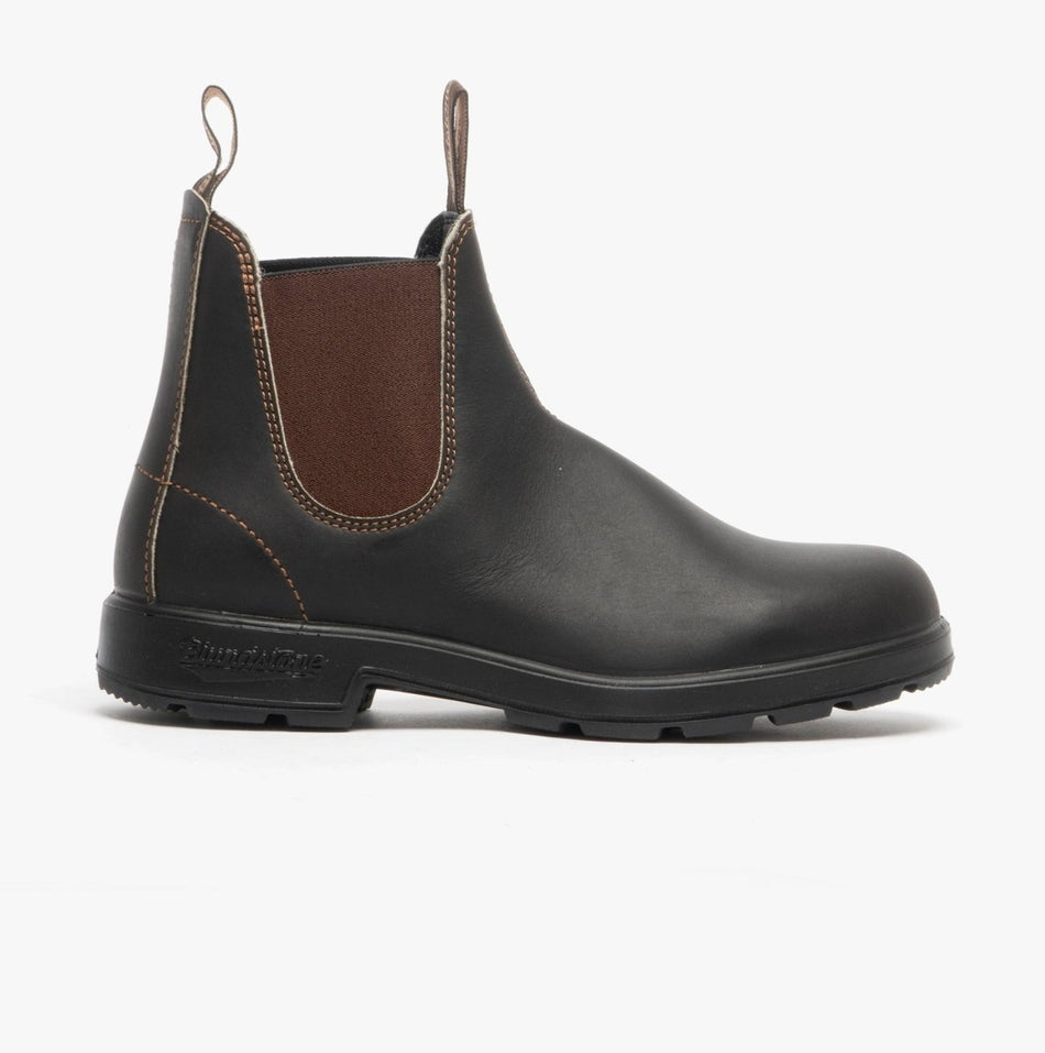 Blundstone 500 Unisex Leather Classic Chelsea Boots Stout Brown 500 - 10 | STB.co.uk