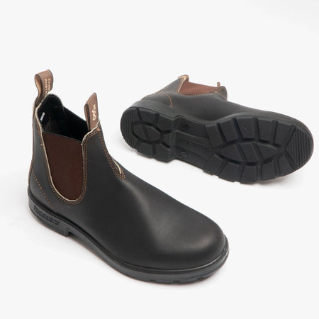 Blundstone 500 Unisex Leather Classic Chelsea Boots Stout Brown 500 - 10 | STB.co.uk