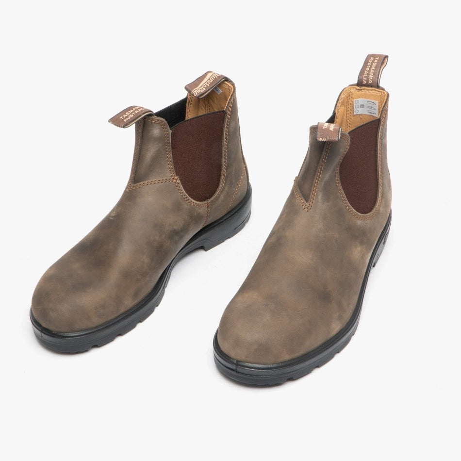 Blundstone 585 Unisex Premium Nubuck Chelsea Boots Rustic Brown 585 - 3 | STB.co.uk