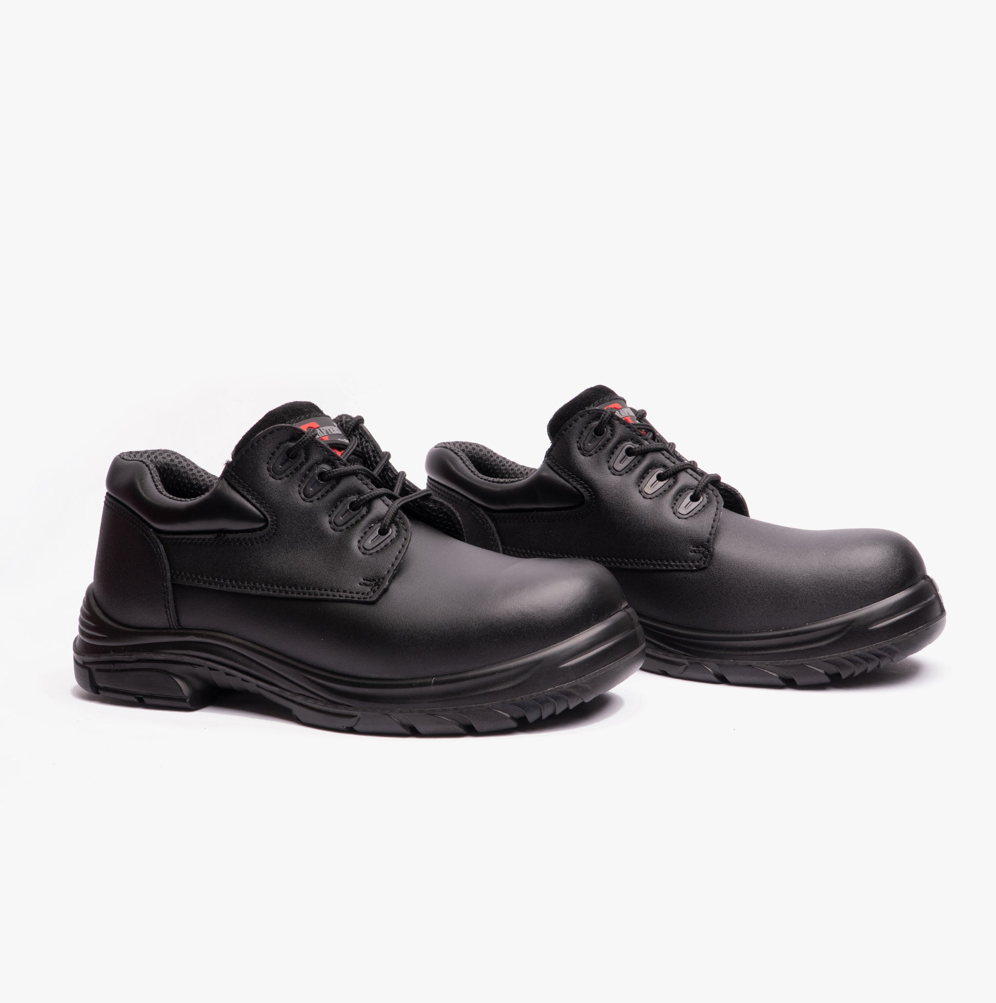 Grafters M9504A Mens Leather Super Wide Safety Shoes Black STB