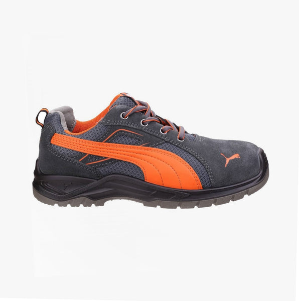 OMNI FLASH LOW Mens Suede Safety Trainers Orange Grey