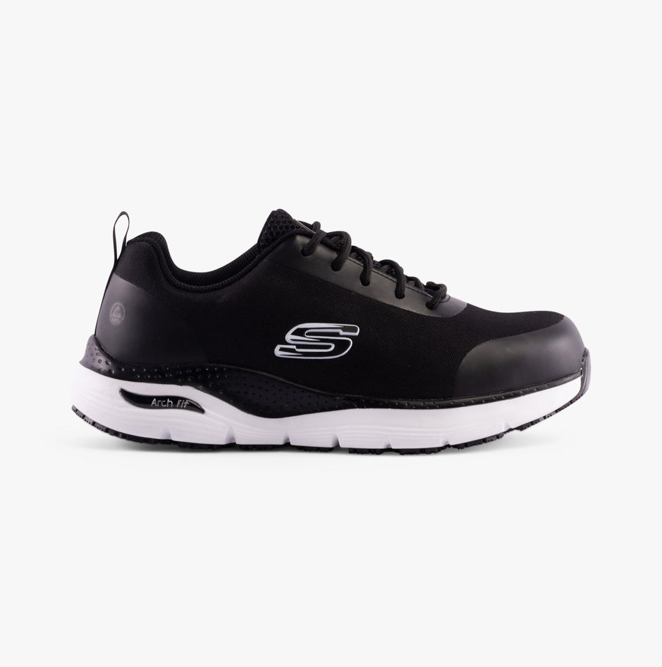 200086EC/BKW ARCH FIT SR - RINGSTAP Mens Safety Trainers Black/White