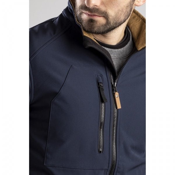 CAT AG SOFTSHELL Mens Polyester Full Zip Jacket Navy 27868 - 46892 - 03 | STB.co.uk