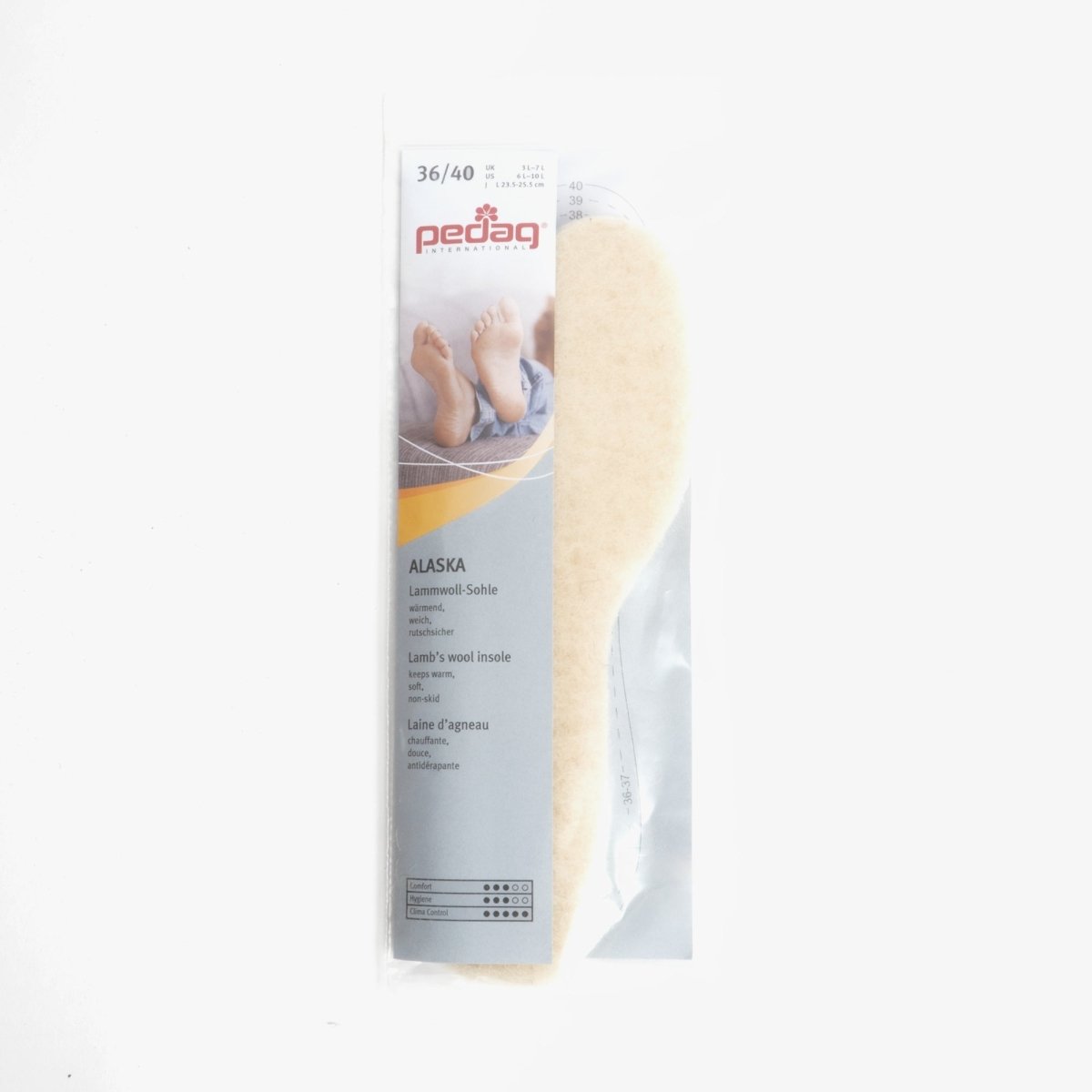 Pedag ALASKA Lambswool Insoles (Cut To Size): Size 36 - 40: EU 36 - 40 ALASKA3640 | STB.co.uk