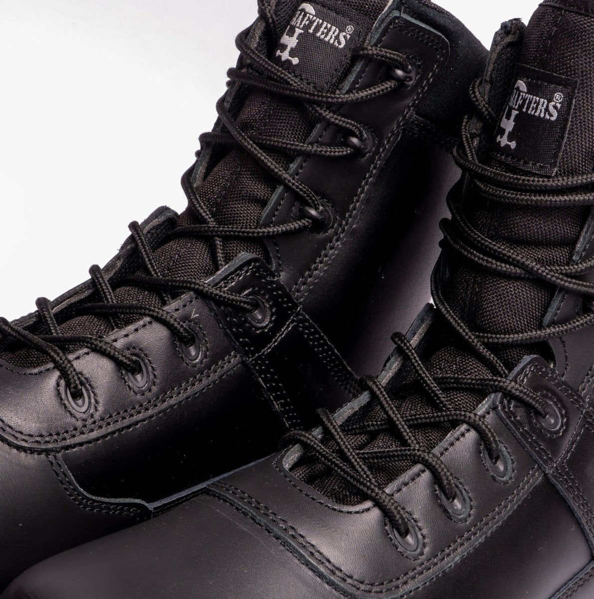 Grafters AMBUSH Unisex Leather Work Boots Black M107A - 3 | STB.co.uk