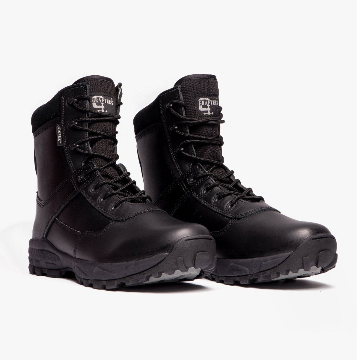 Grafters AMBUSH Unisex Leather Work Boots Black M107A - 3 | STB.co.uk
