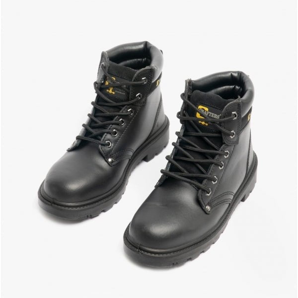 Grafters APPRENTICE Unisex Leather Safety Boots Black M629A - 4 | STB.co.uk
