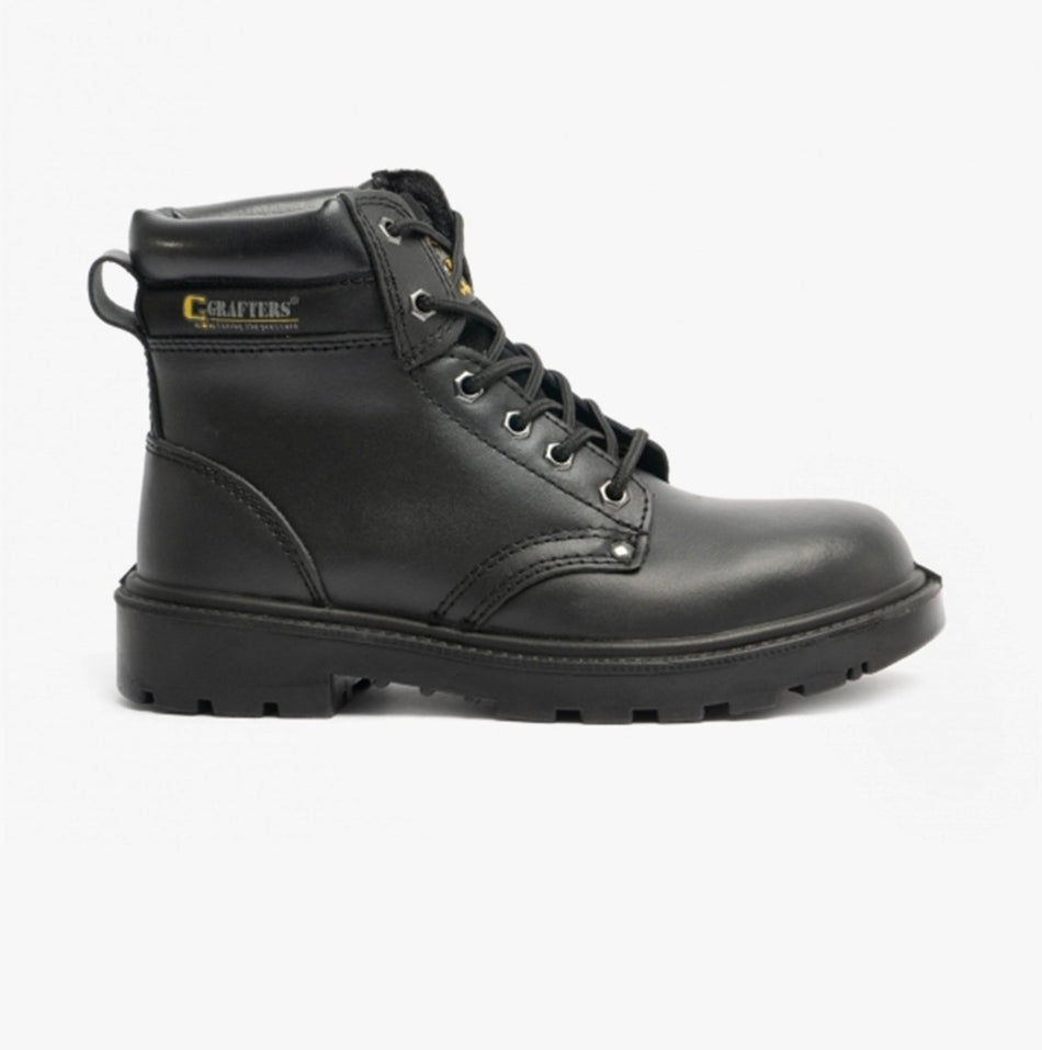 Grafters APPRENTICE Unisex Leather Safety Boots Black M629A - 4 | STB.co.uk