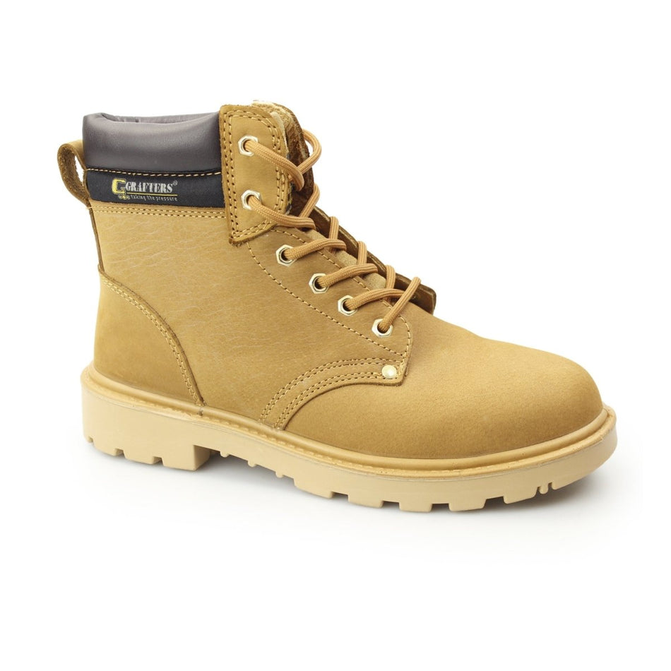 Grafters APPRENTICE Unisex Safety Boots Honey M629N - 4 | STB.co.uk