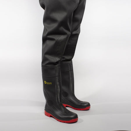 Amblers Safety AS1000CW DANUBE Unisex Safety Waders Black/Red 24875 - 41140 - 02 | STB.co.uk