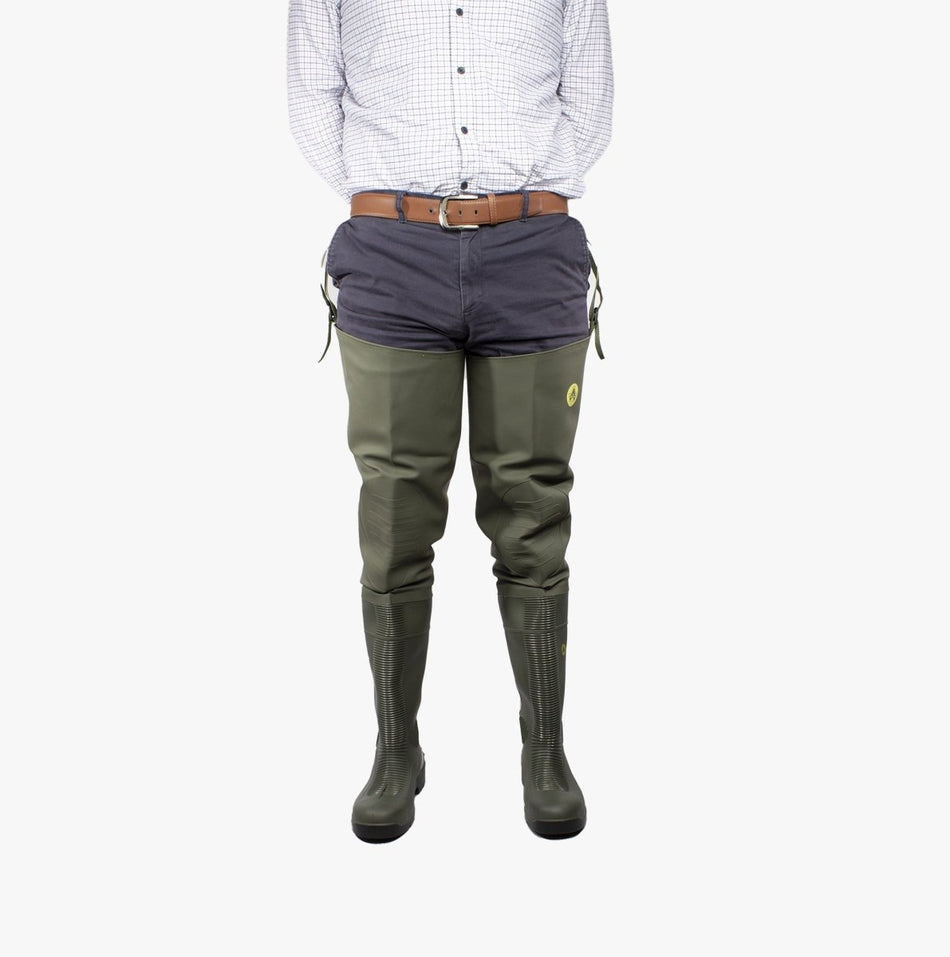 Amblers Safety AS1003TW FORTH Unisex Safety Thigh Waders Green 24879 - 41144 - 02 | STB.co.uk