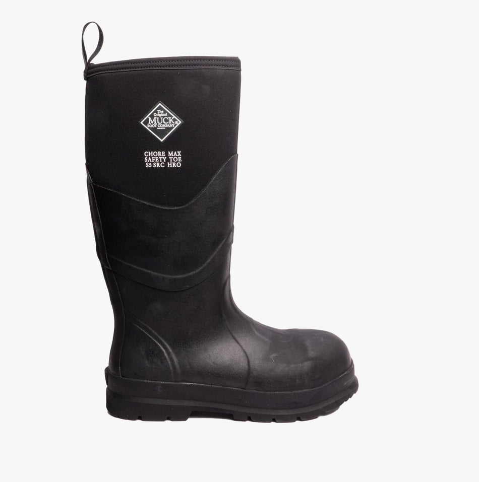 Muck Boots CHORE MAX S5 Unisex Rubber Safety Wellington Boots Black 29155 - 49267 - 02 | STB.co.uk