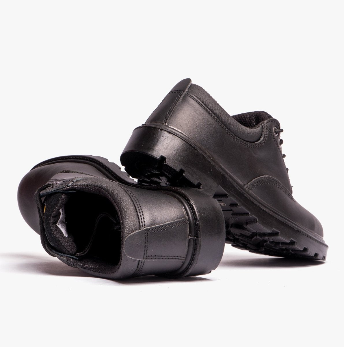 Grafters CONTRACTOR Unisex Leather Safety Shoes Black M627A - 4 | STB.co.uk