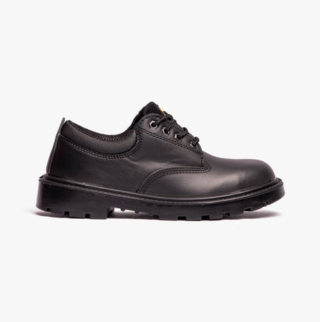 Grafters CONTRACTOR Unisex Leather Safety Shoes Black M627A - 4 | STB.co.uk