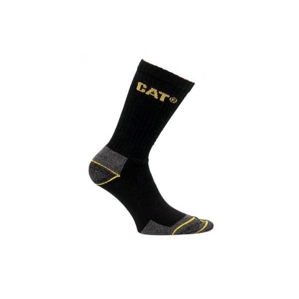 CAT CREW 3 PACK Mens Boot Socks Black 14212 - 19501 - 01 | STB.co.uk