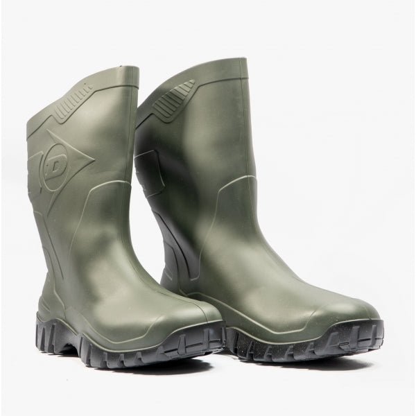 Dunlop DEE Unisex Half Length Wellington Boots Green W116E - 4 | STB.co.uk