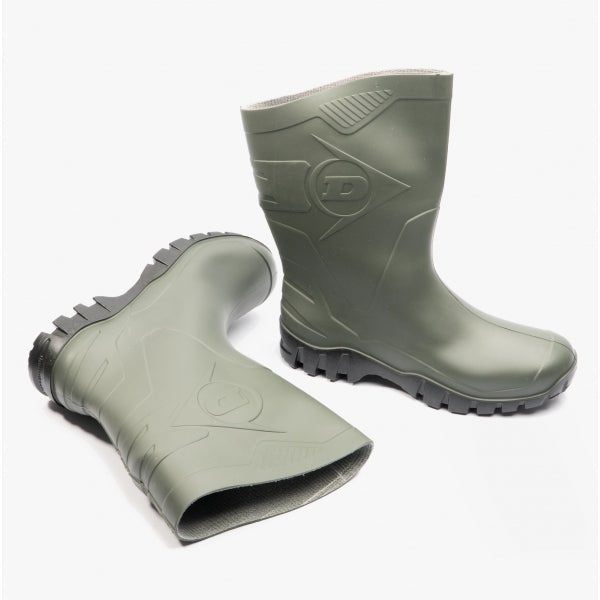 DEE Unisex Half Length Wellington Boots Green