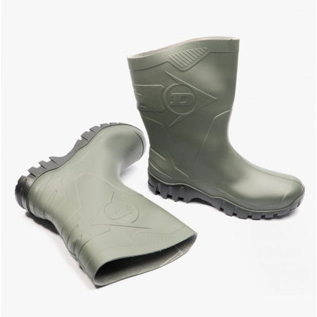 Dunlop DEE Unisex Half Length Wellington Boots Green W116E - 4 | STB.co.uk