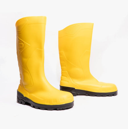 Dunlop DEVON Unisex Steel Safety Wellington Boots Yellow 22216 - 36013 - 03 | STB.co.uk