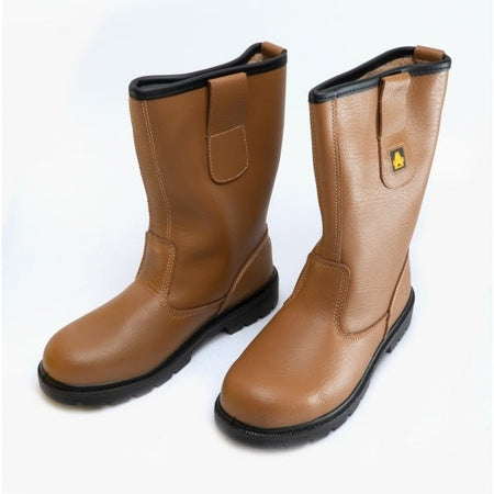 Amblers Safety FS124 Unisex Leather Safety Boots Tan 20426 - 32269 - 01 | STB.co.uk