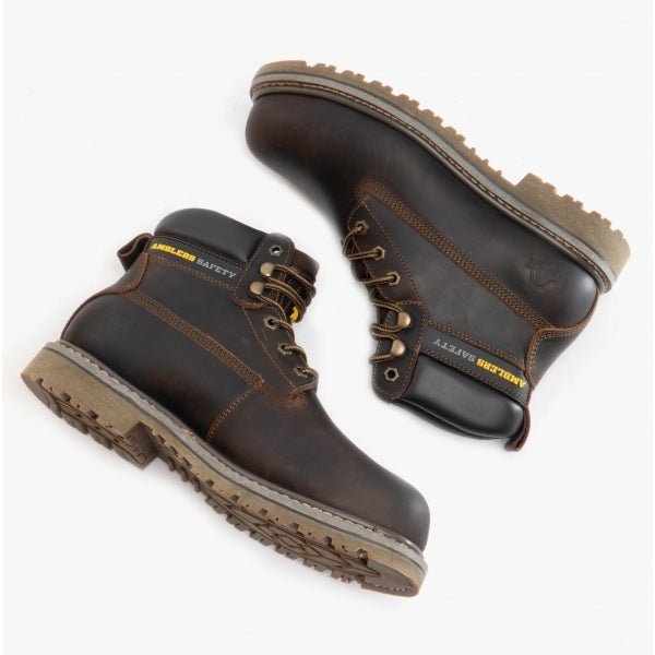 Amblers Safety FS164 Unisex Leather Safety Boots Brown 21250 - 34020 - 04 | STB.co.uk