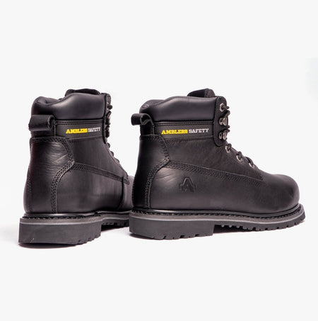 Amblers Safety FS9 Unisex Leather Safety Boots Black 01049 - 00848 - 02 | STB.co.uk