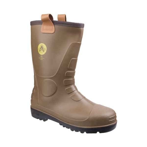 Amblers Safety FS95 Unisex Rigger Safety Boots Wellingtons Tan 21153 - 33823 - 02 | STB.co.uk