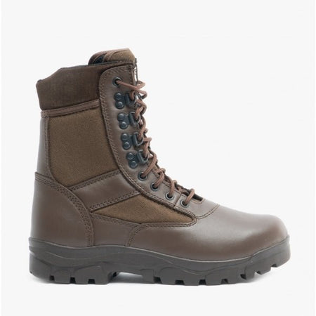 Grafters G - FORCE Unisex Non - Safety Combat Boots Brown M668B - 14 | STB.co.uk