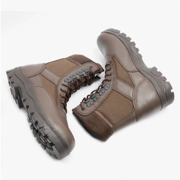 Grafters G - FORCE Unisex Non - Safety Combat Boots Brown M668B - 14 | STB.co.uk
