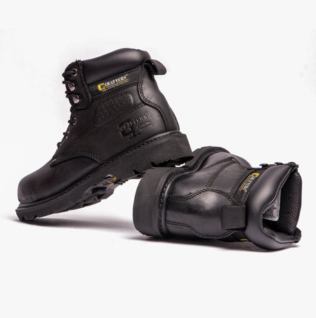 Grafters GLADIATOR Unisex Leather Safety Boots Black M538A - 3 | STB.co.uk