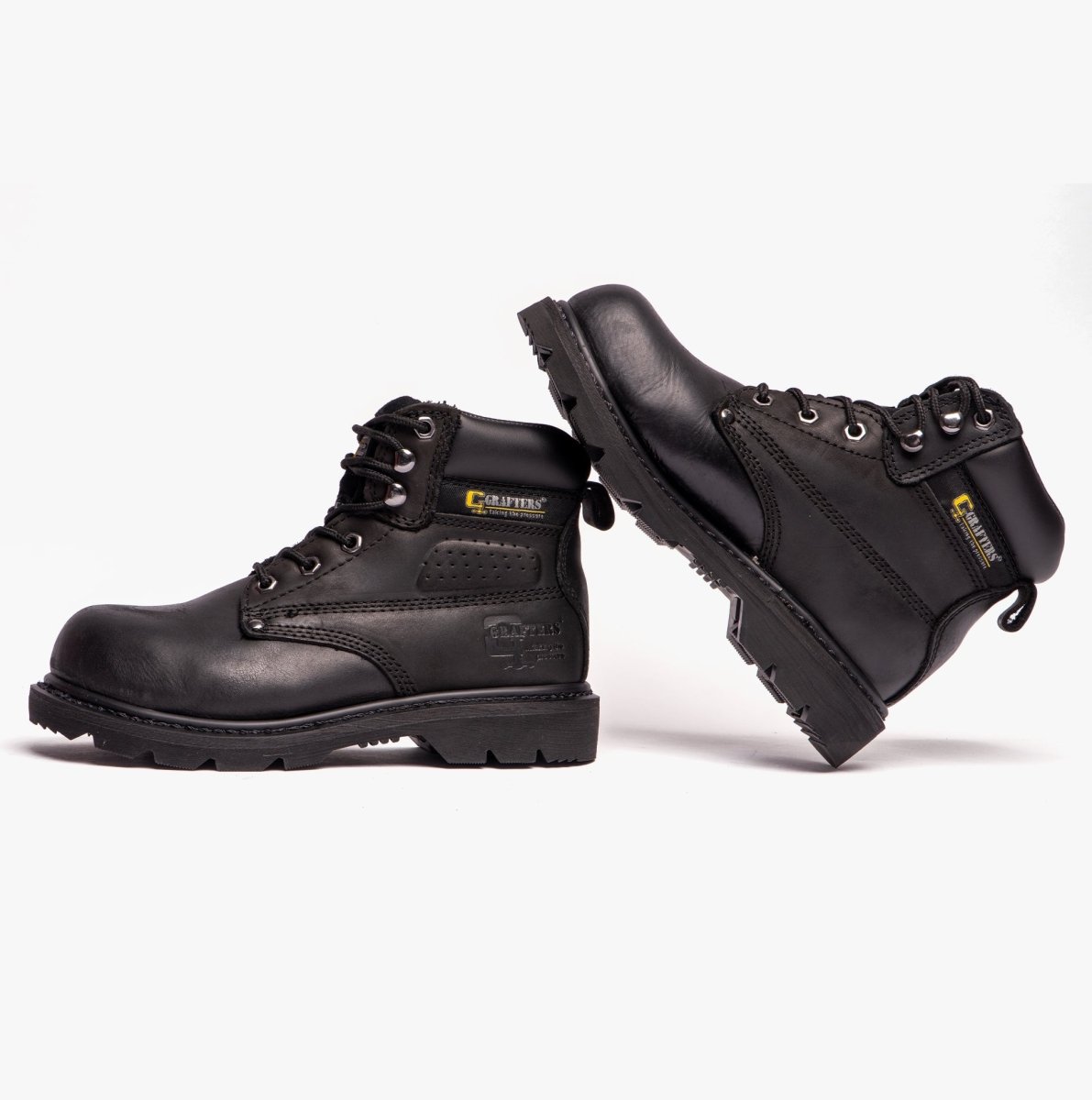 Grafters GLADIATOR Unisex Leather Safety Boots Black M538A - 3 | STB.co.uk