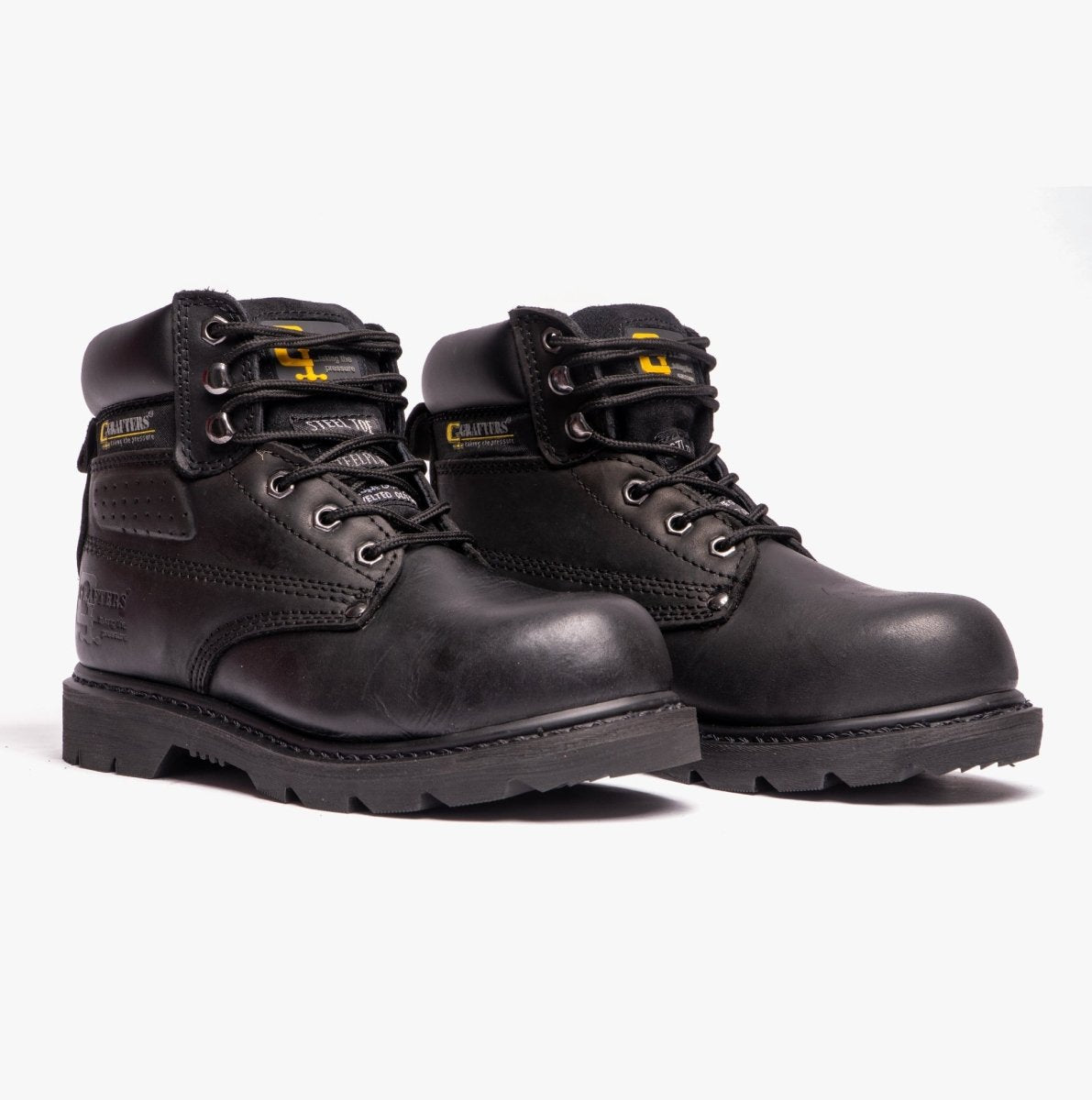 Grafters GLADIATOR Unisex Leather Safety Boots Black M538A - 3 | STB.co.uk