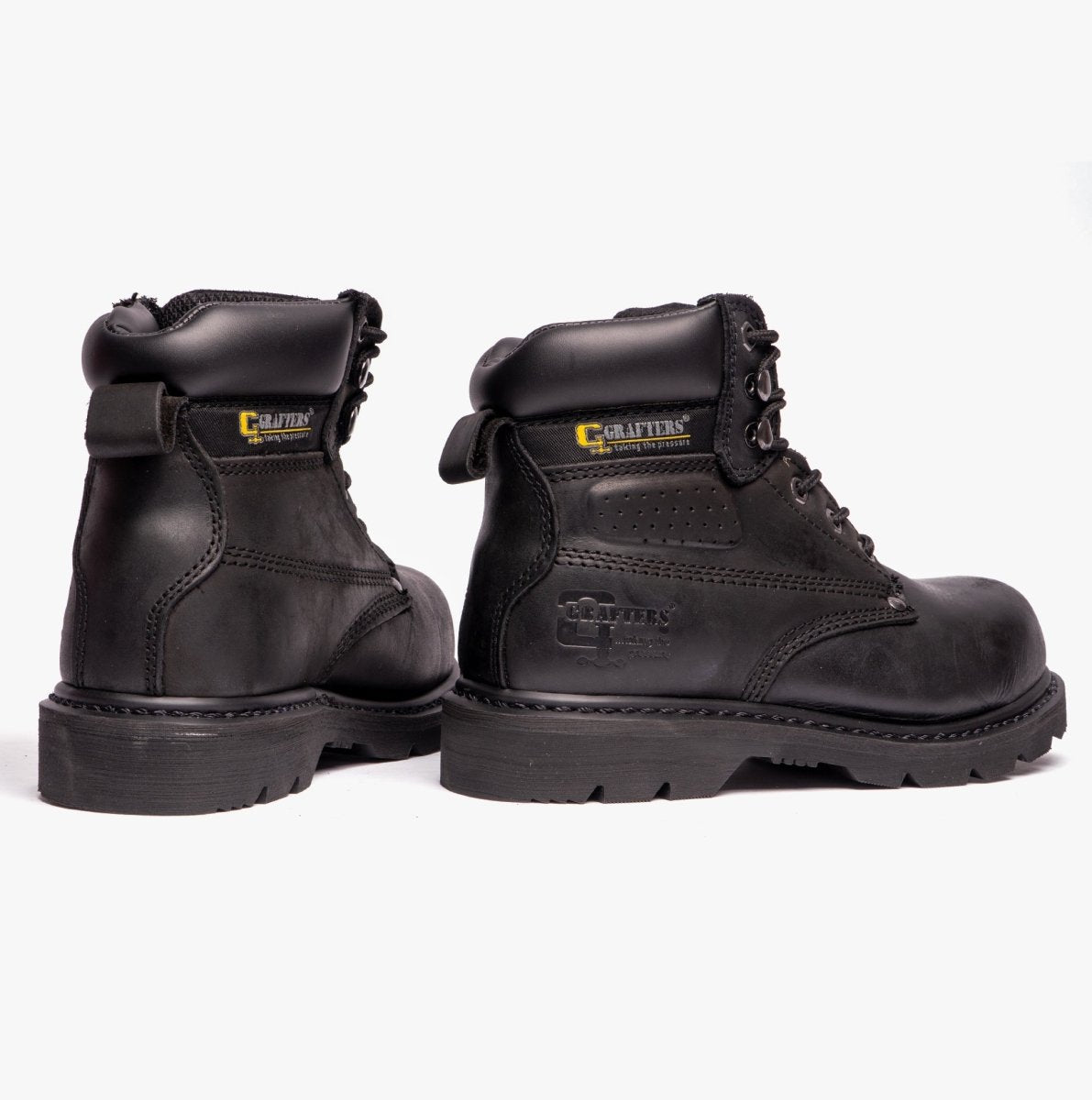 Grafters GLADIATOR Unisex Leather Safety Boots Black M538A - 3 | STB.co.uk