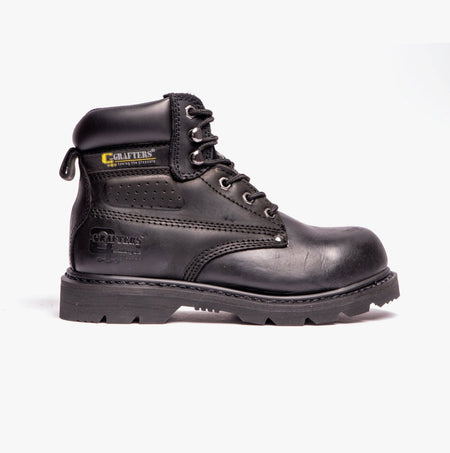 Grafters GLADIATOR Unisex Leather Safety Boots Black M538A - 3 | STB.co.uk