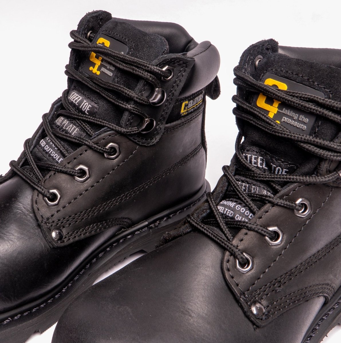 Grafters GLADIATOR Unisex Leather Safety Boots Black M538A - 3 | STB.co.uk