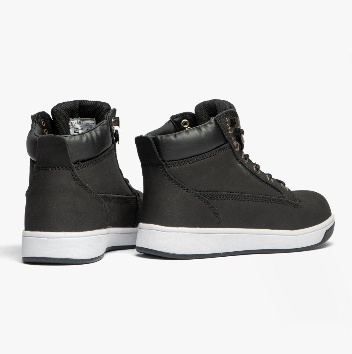 Grafters M057A Unisex Nubuck Leather Safety Trainer Boots Black M057A - 36 | STB.co.uk