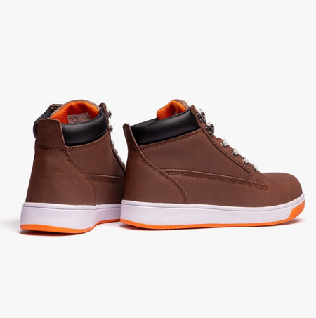 Grafters M057B Unisex Safety Trainer Boots Brown M057B - 36 | STB.co.uk