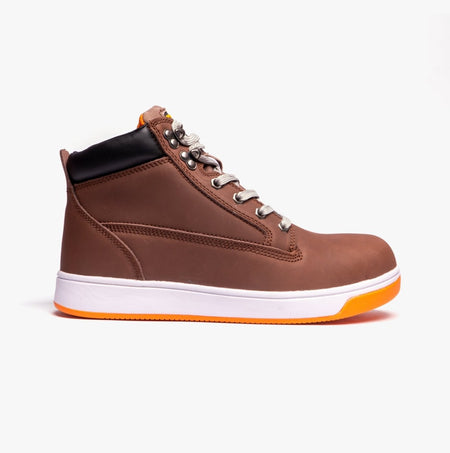 Grafters M057B Unisex Safety Trainer Boots Brown M057B - 36 | STB.co.uk