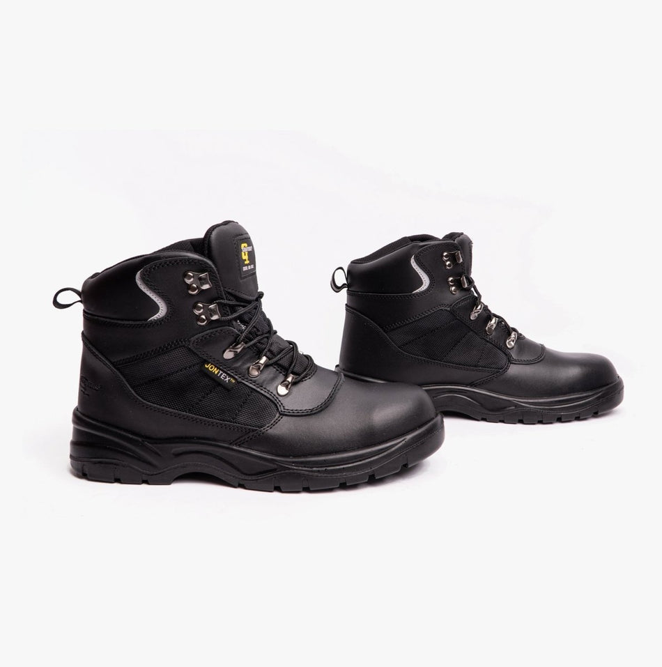 Grafters M161A Unisex Leather Safety Boots Black M161A - 36 | STB.co.uk