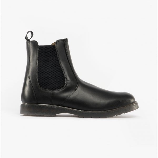 Grafters M186A Unisex Leather Gusset Chelsea Boots Black M186A - 3 | STB.co.uk