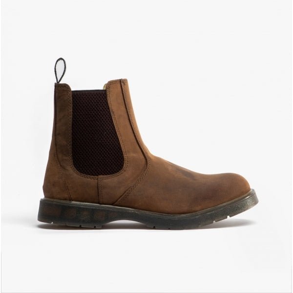 Grafters M186WB Unisex Leather Gusset Chelsea Boots Brown M186WB - 3 | STB.co.uk
