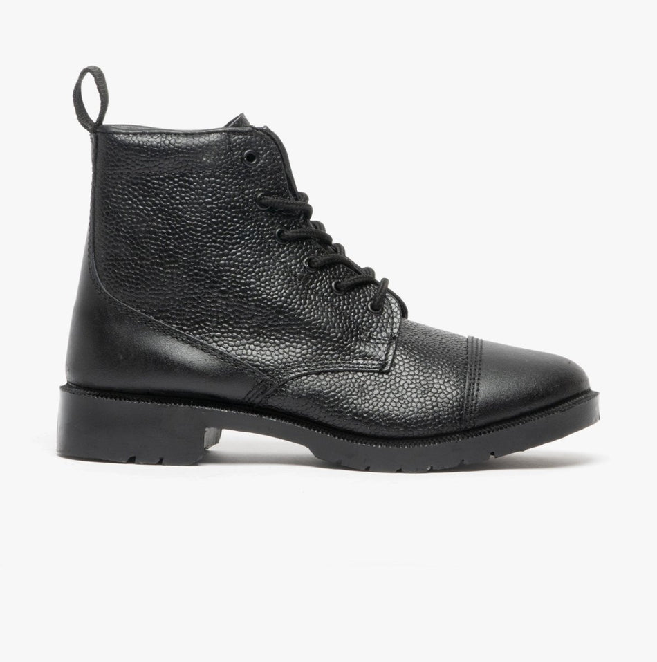 Grafters M391A Unisex Grain Leather Work Boots Black M391A - 4 | STB.co.uk