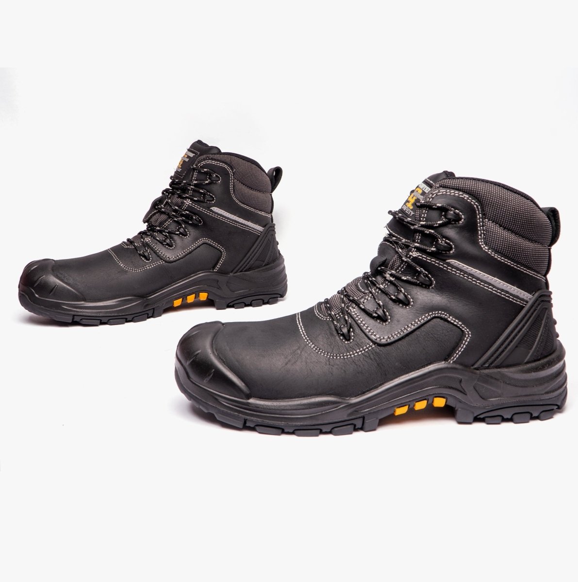 Grafters M426A Mens Non - Metal Leather Safety Boots Black M426A - 40 | STB.co.uk