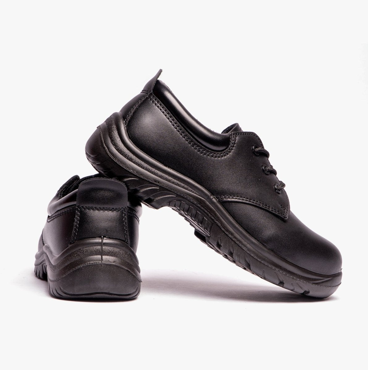 Grafters M456A Unisex Leather Safety Shoes Black M456A - 37 | STB.co.uk